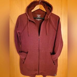 L.L. Bean 'Cosy' Full Zip Long Sleeved Hooded Sweatshirt